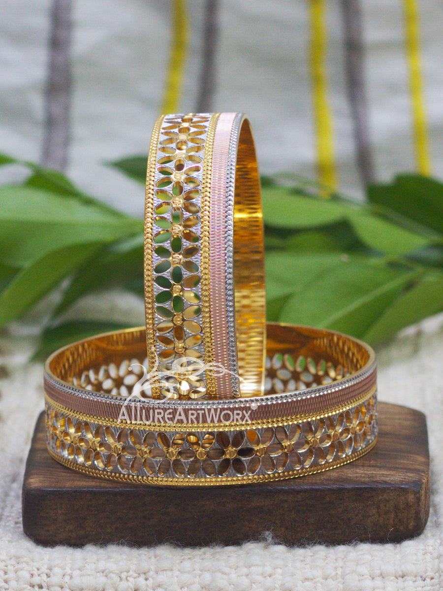 Cutwork Bangles(three-tone)